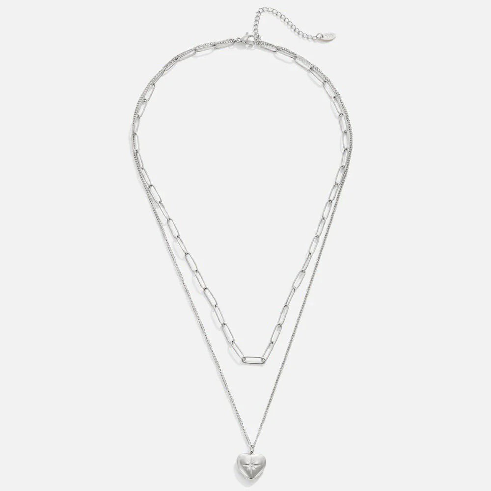 Vioraia Heart & Paperclip Necklace