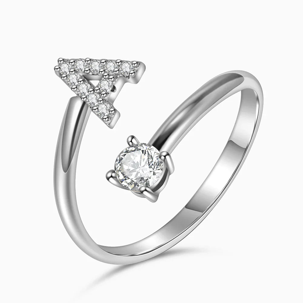 Vioraia Sparkling Initial Ring