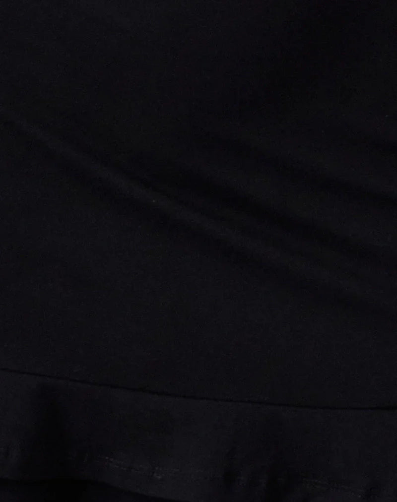 Opaline Backless Mini Dress in Black