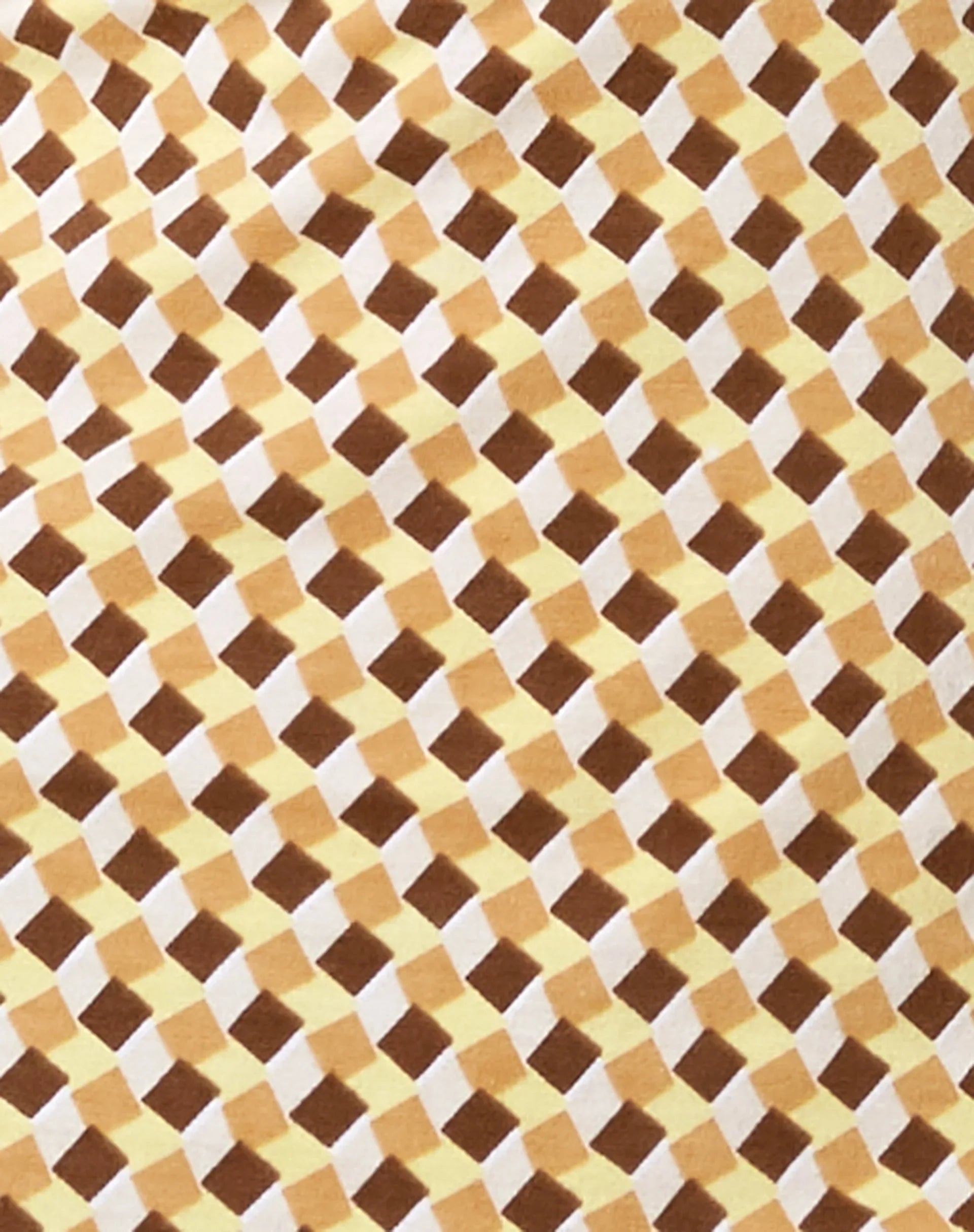 Gele Mini Dress in Wavy Checker Yellow