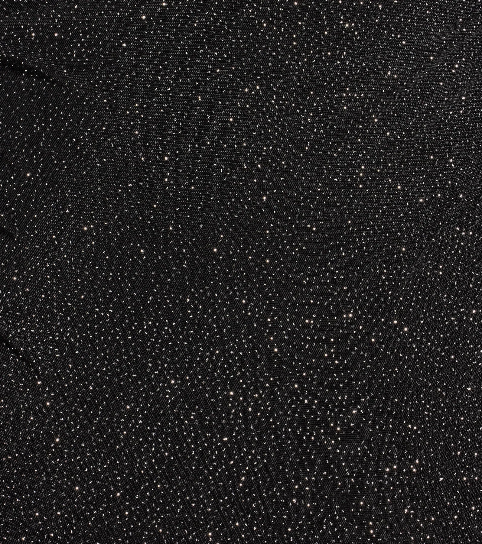 Party Moves One-Shoulder Glitter Mesh Mini Dress