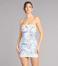Nanci Floral Sequin Lace Mini Dress