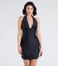 Sultry And Dreamy Open Back Halter Mini Dress