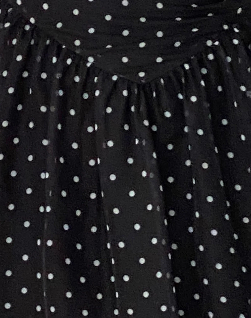 Murni Bandeau Mini Dress in Polka Black Chiffon