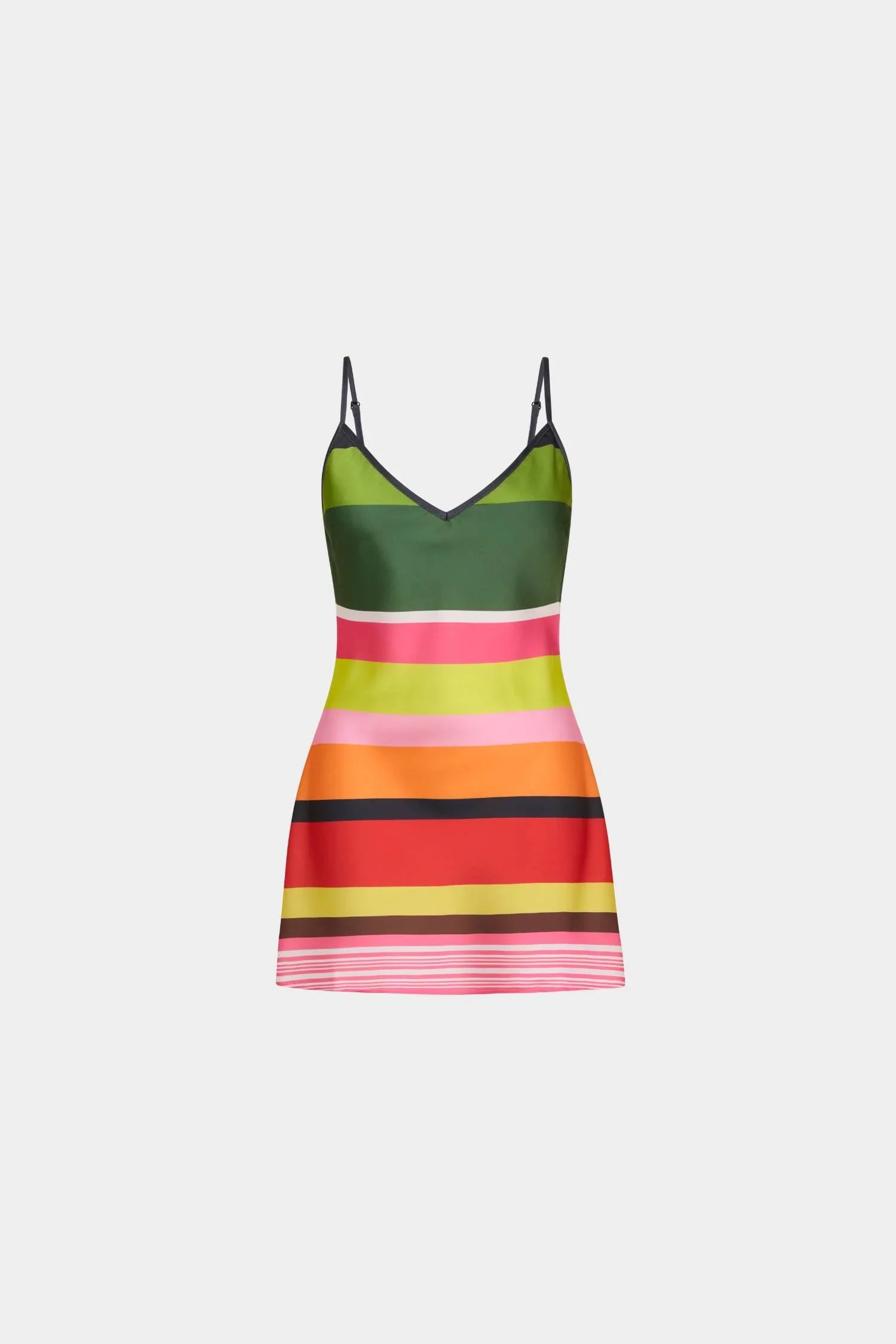 Bias Mini Dress | Emerald Stripe
