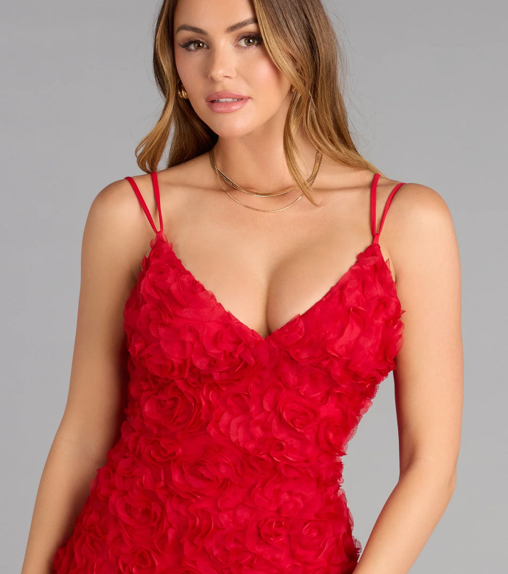 Melina Lace-Up Floral Mini Dress