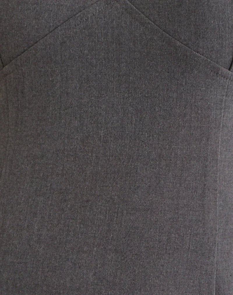 Thaif Mini Dress in Tailoring Charcoal
