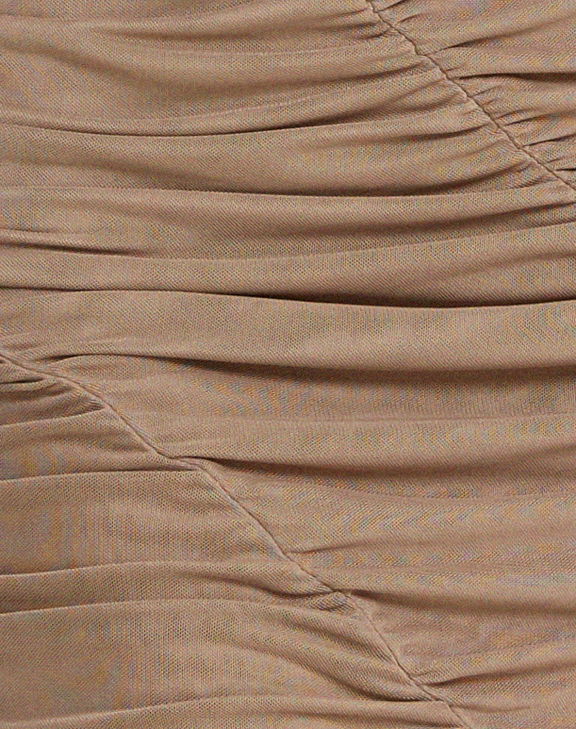 Robina Mesh Mini Dress in Oatmeal